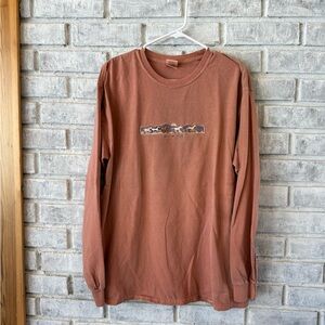 Gildan Men's Rust Long Sleeve Tee